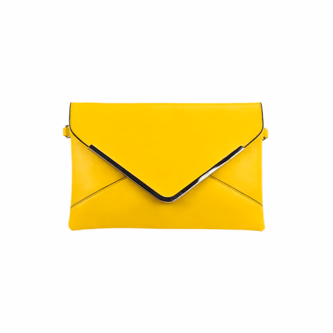 Žltá listová kabelka – Larabags.sk