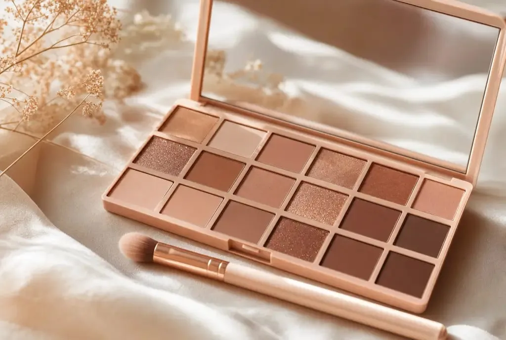 Paleta očných tieňov s štetcom