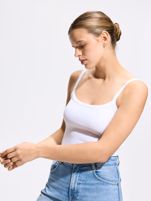 LADIES` BLOUSE BODY - biela – Reserved