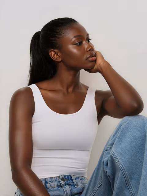 Body na ramienkach - biela – Reserved