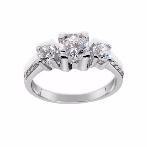 Dámsky strieborný prsteň VIA so Swarovski Zirconia – SILVEGO.sk
