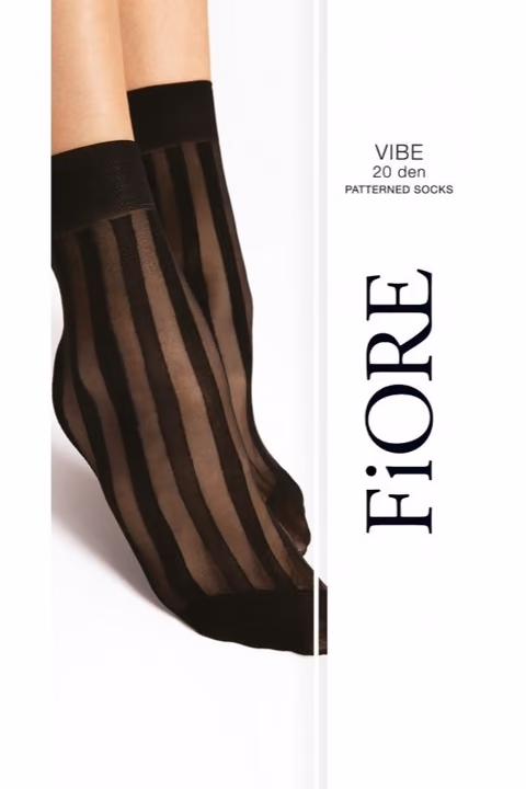Dámske čierne silonkové ponožky Fiore Vibe 20DEN – Spodni-pradlo.com