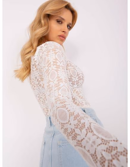 Dámske ecru body s čipkou KAYLIN – TheyWear.sk