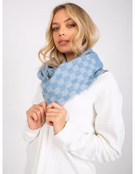 Dámska modrobiela zimná kockovaná čiapka JADA – TheyWear.sk