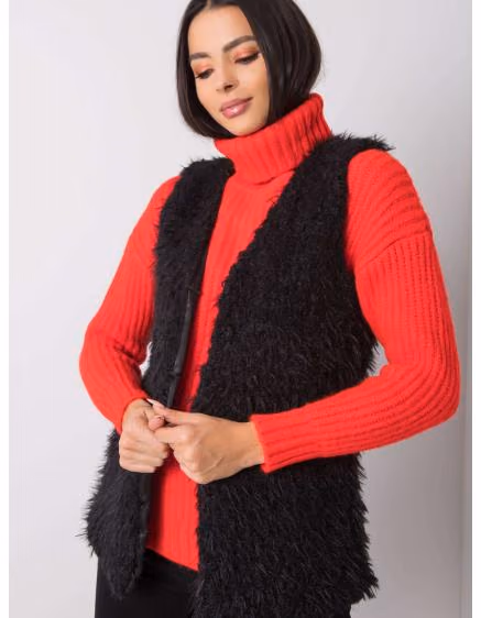 Dámska čierna kožušinová vesta Chilly OCH BELLA – TheyWear.sk