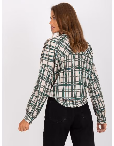 Dámska béžová kockovaná košeľa AUSTIN – TheyWear.sk