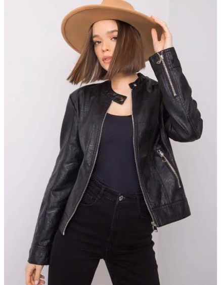 Dámska čierna kožená bunda EULALIE – TheyWear.sk