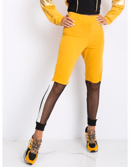Lacné dámske nohavice MELODY žlté – TheyWear.sk