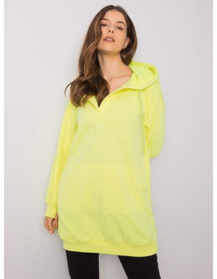Dámska žltá mikina s kapucňou FLUO – TheyWear.sk