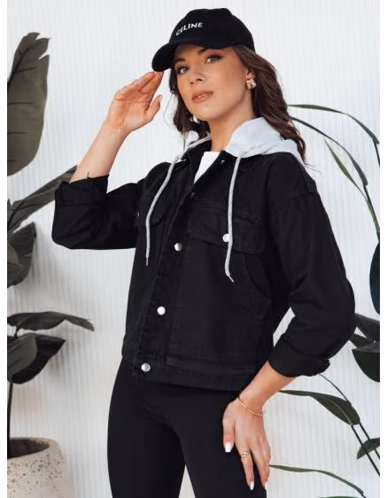 Dámska čierna džínsová bunda ASFA – TheyWear.sk