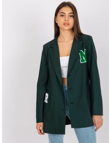 Tmavo zelené oversize dámske sako ARGUS – TheyWear.sk