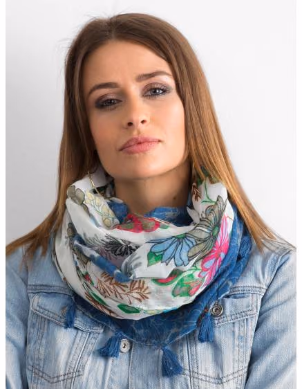 Dámska modrá kvetinová šatka ASHER – TheyWear.sk