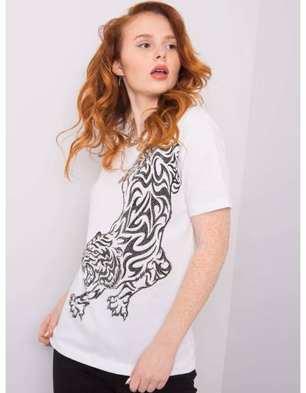 Dámske biele tričko s potlačou MABEL – TheyWear.sk