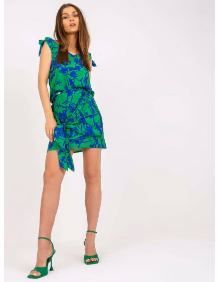 Dámska teal minisukňa s potlačou RUE PARIS – TheyWear.sk