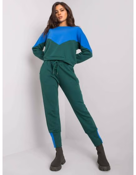 Teal dámsky set s mikinou a nohavicami Abinelli RUE PARIS – TheyWear.sk