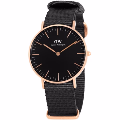 Daniel Wellington dámske hodinky čierne s textilným remienkom – TimeStore.sk