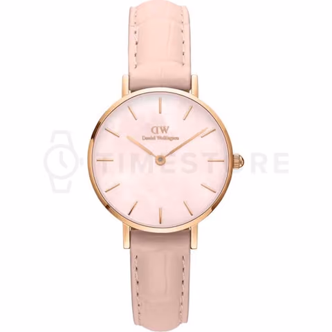 Daniel Wellington dámske hodinky s ružovým koženým remienkom – TimeStore.sk