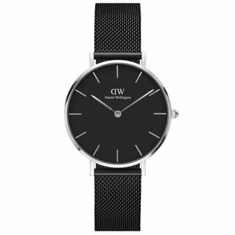 Daniel Wellington dámske hodinky s mesh remienkom čierne – TimeStore.sk